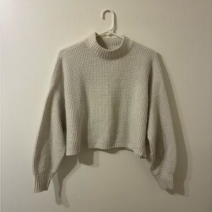 Hollister Cream Turtleneck Sweater